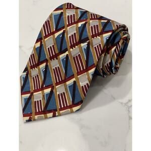 Vintage Bob Mackie Fashion Icon Abstract Art Retro Silk Tie 58.5 x 3.75